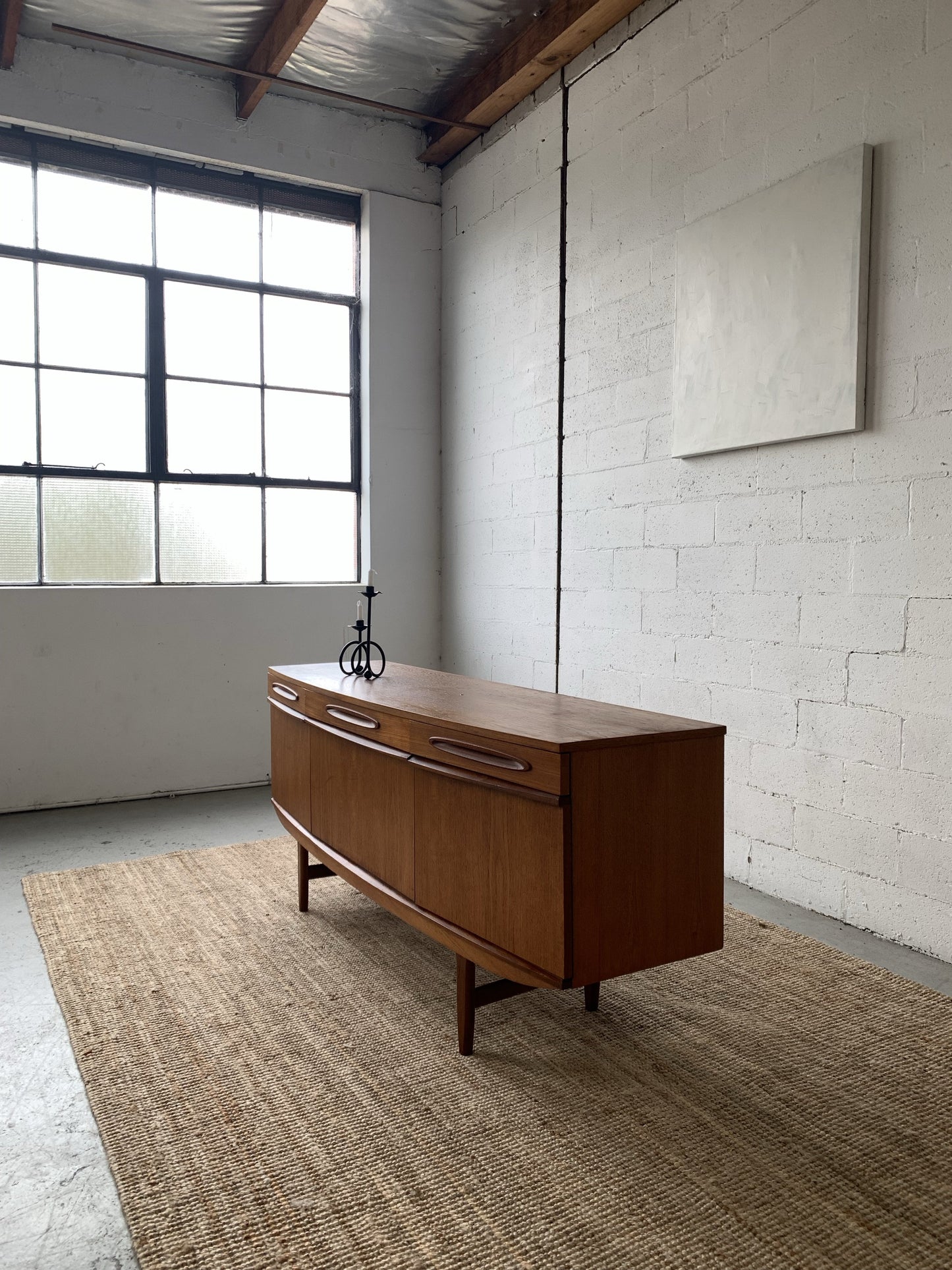 Bow Front Mid Century Sideboard