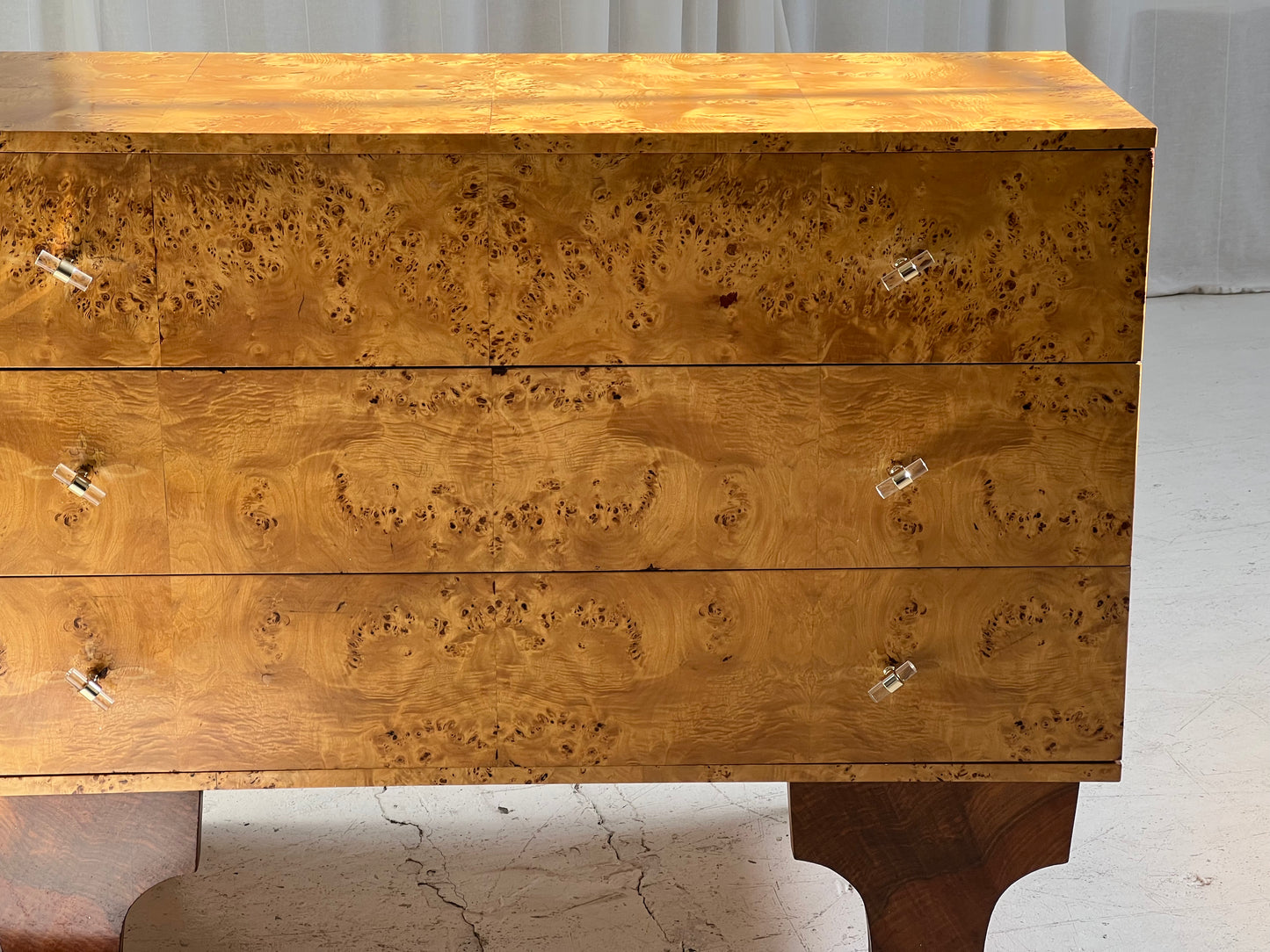 - Walnut Birds Eye Burl Drawers