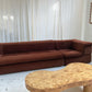 Vintage Fler Choc Velvet Modular Sofa / Bed