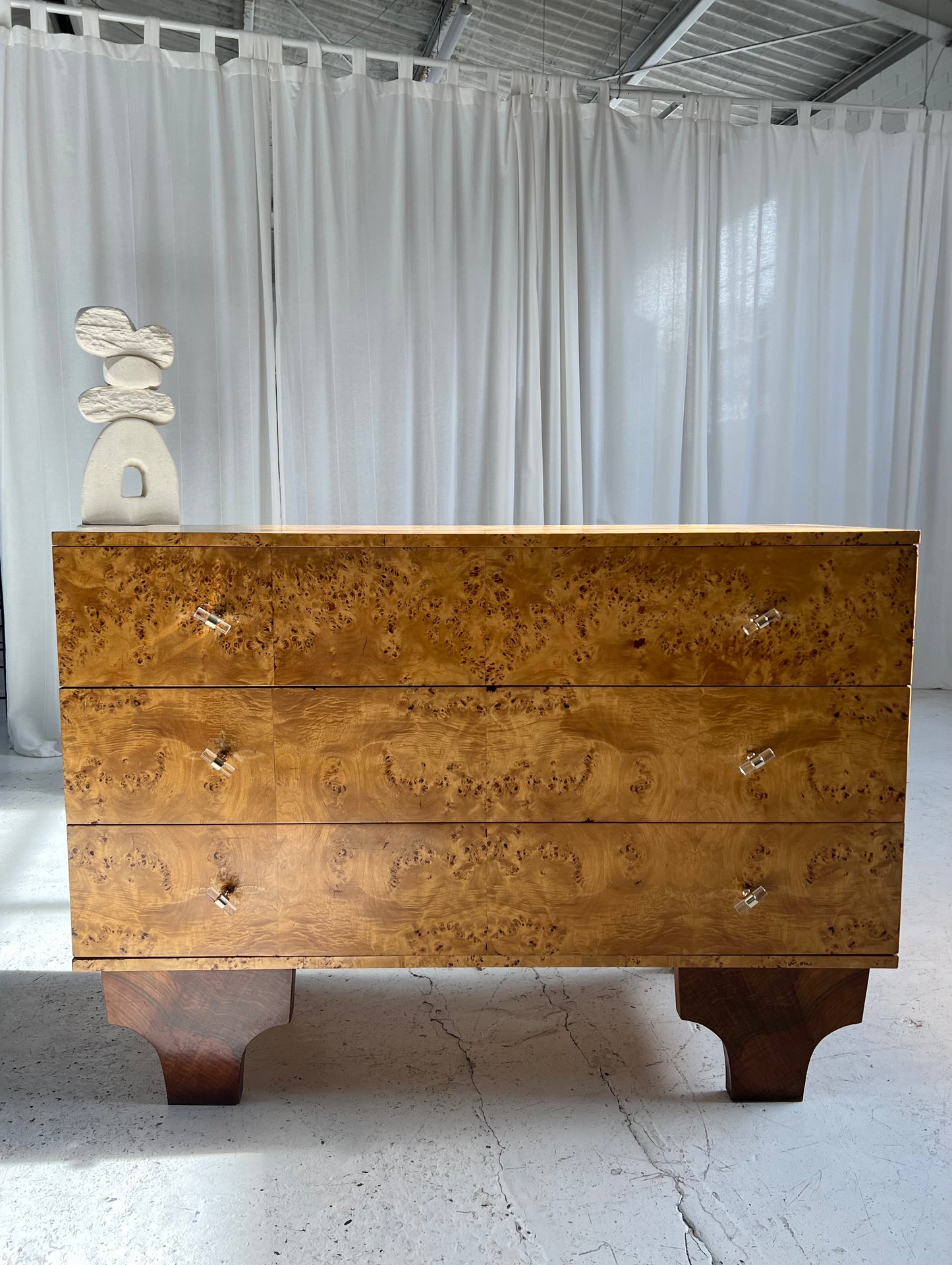 - Walnut Birds Eye Burl Drawers