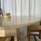 Large Vintage Circular 6-8 Seater Travertine Dining Table