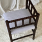 - Antique French Bobbin Chair in Lilac Linen