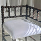 - Antique French Bobbin Chair in Lilac Linen