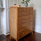 Rattan and Pine Tallboy Drawers
