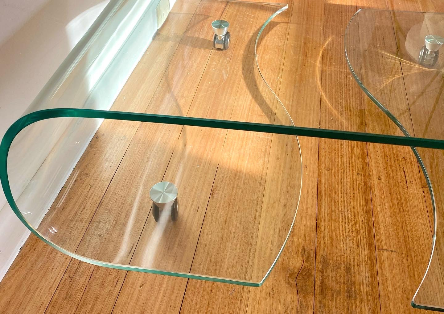 Curvy Glass Coffee Table