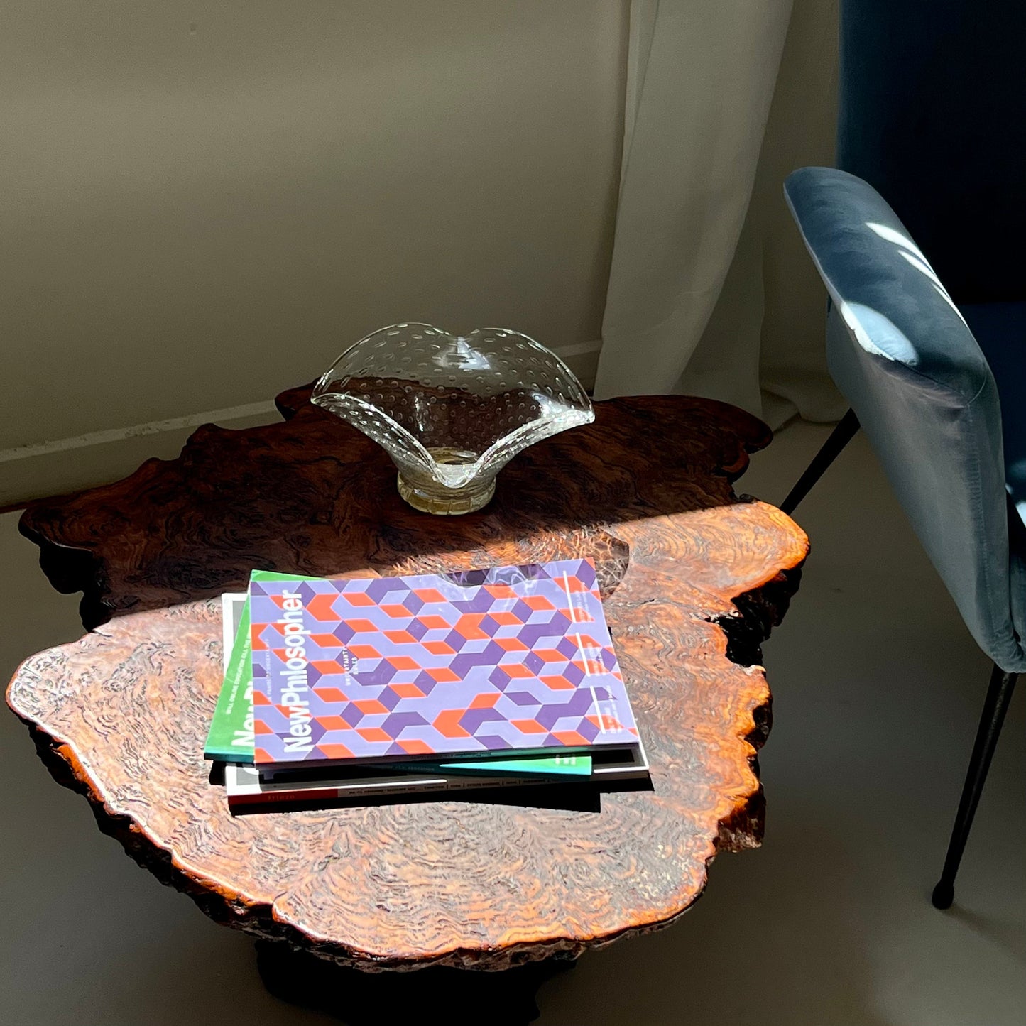 - Vintage Freeform Burl Coffee Table