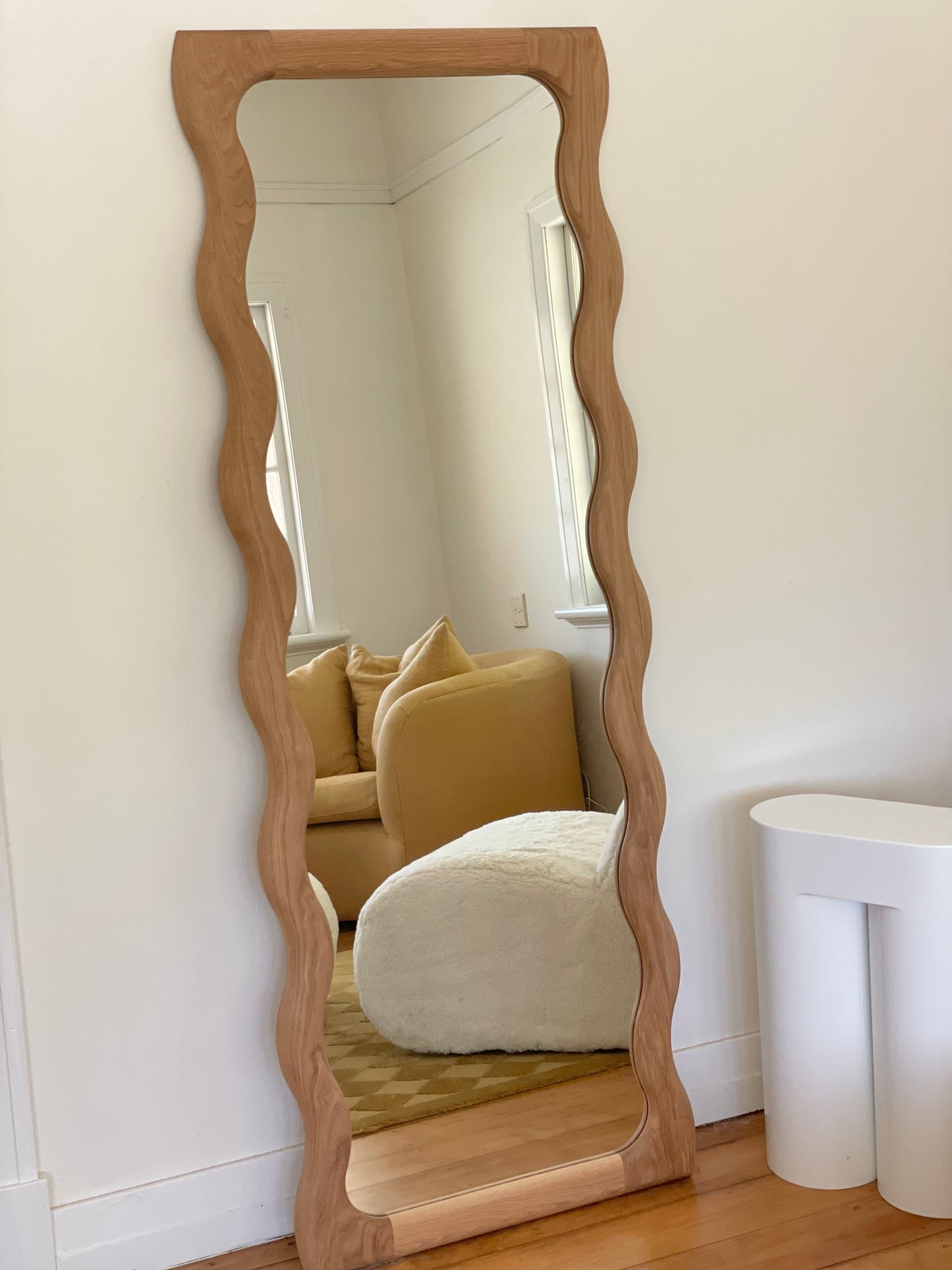 Knot Studio Wavy Floor Mirror OAK