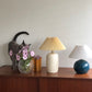Swirl Lolly Lamp with Cream Pleated Shade