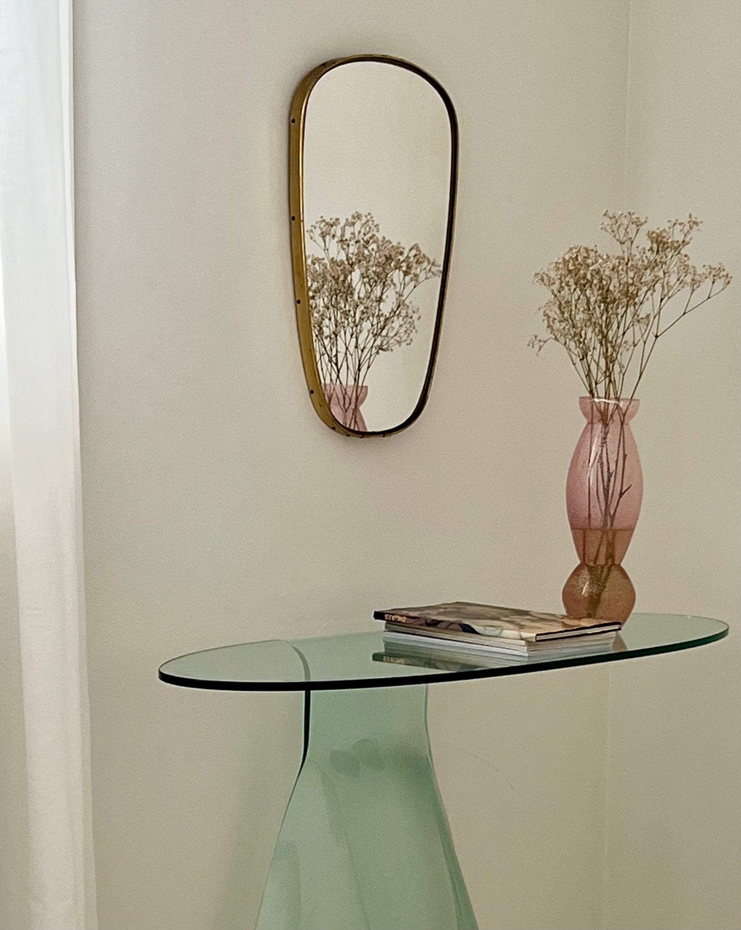 1950s Italian Brass Mirror