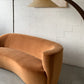 Bespoke Curved Sofa in Ginger Velvet