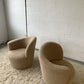 Vladimir Kagan-Style Swivel Chair in Wool Boucle - Two Available