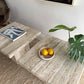 Vintage Unfilled Travertine Side Tables