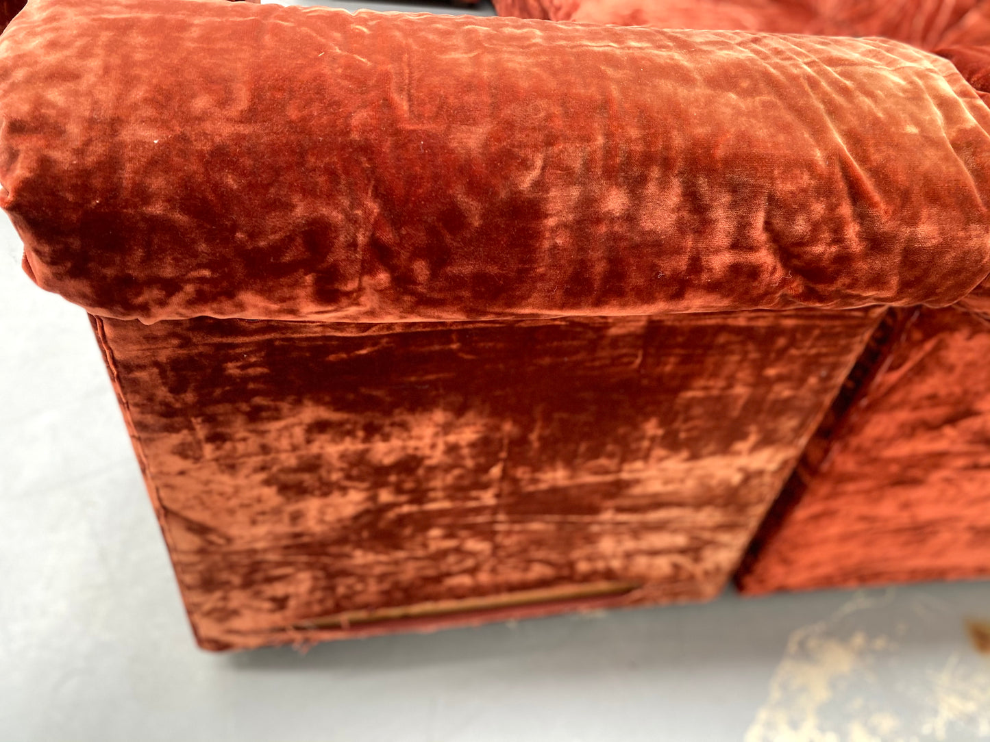 Vintage Velvet Modular Sofa - Seven Piece Set