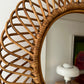 Vintage Italian Bamboo Mirror by Bonacina
