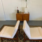 Mid Century European Armchair Reupholsteted in Cream Boucle