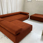- Bespoke Rust Boucle Modular Sofa Set