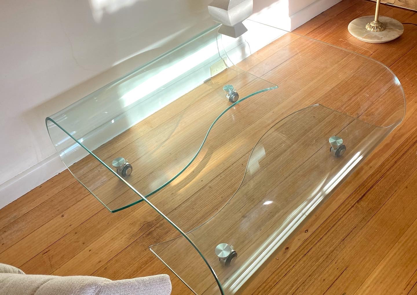 Curvy Glass Coffee Table