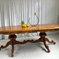 - Large Vintage Burl Carved Table