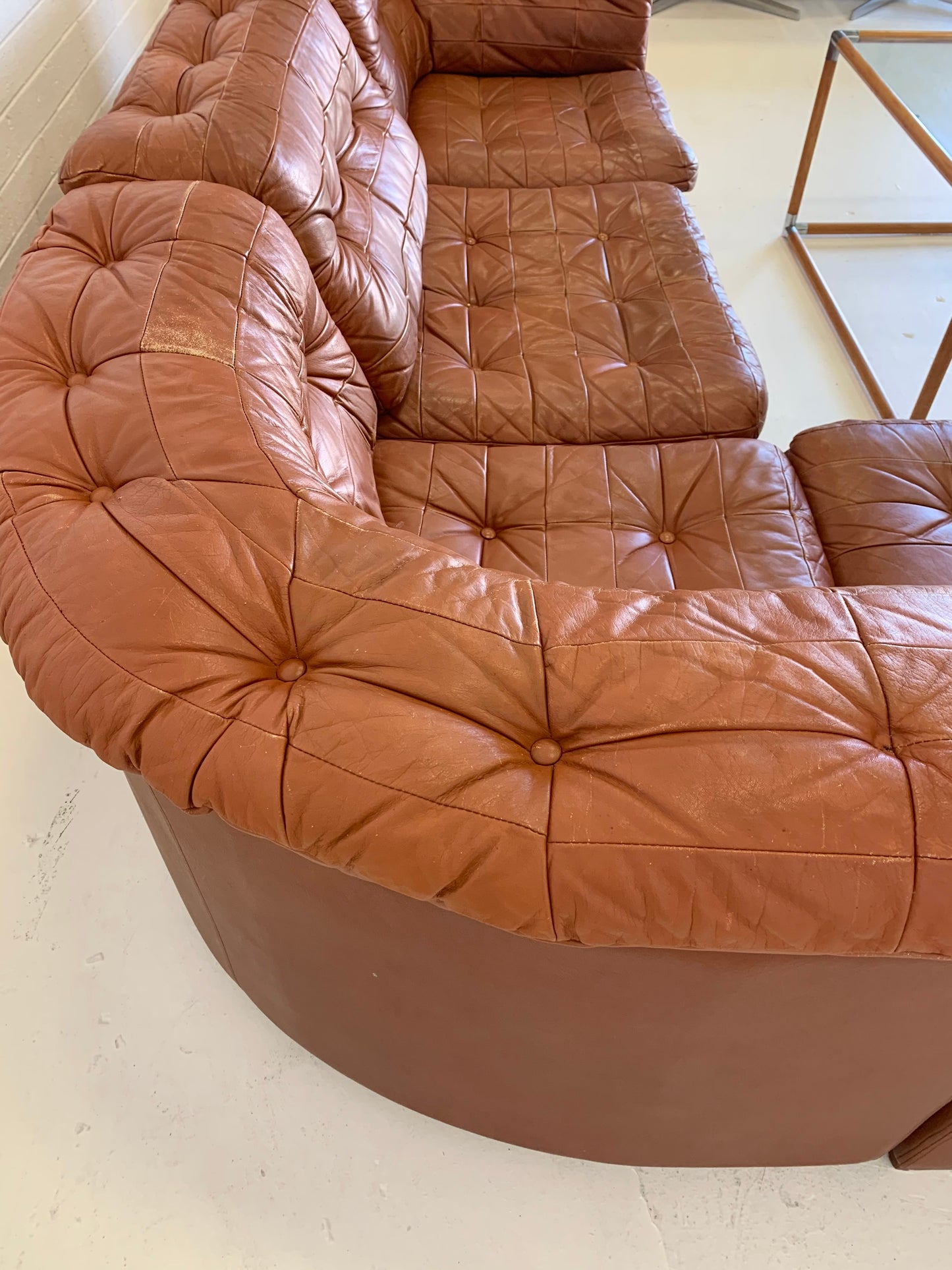 Vintage Leather Modular Sofa