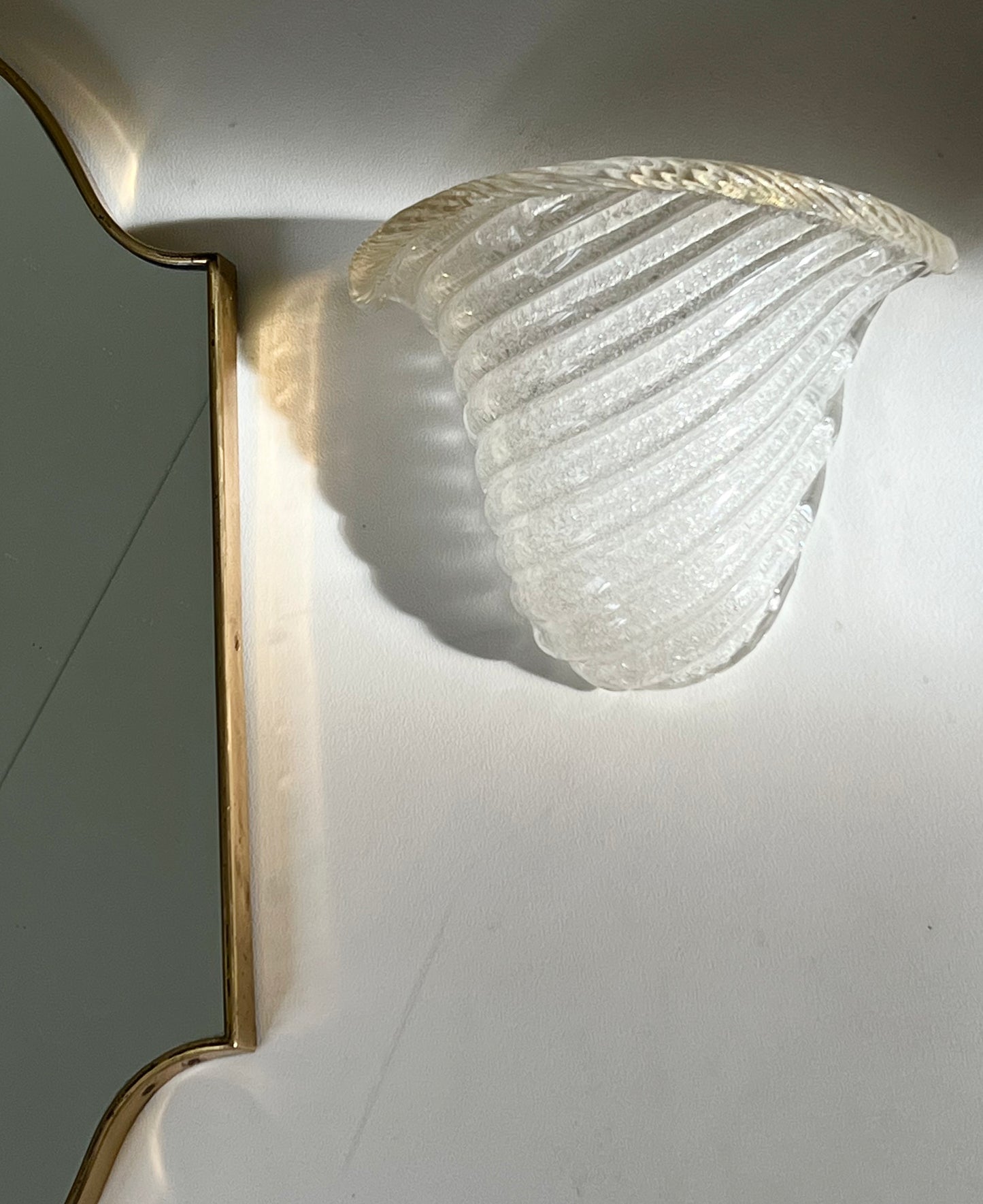 - Vintage Murano ‘Shell’ Sconce, Italy