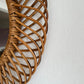 Vintage Italian Bamboo Mirror by Bonacina