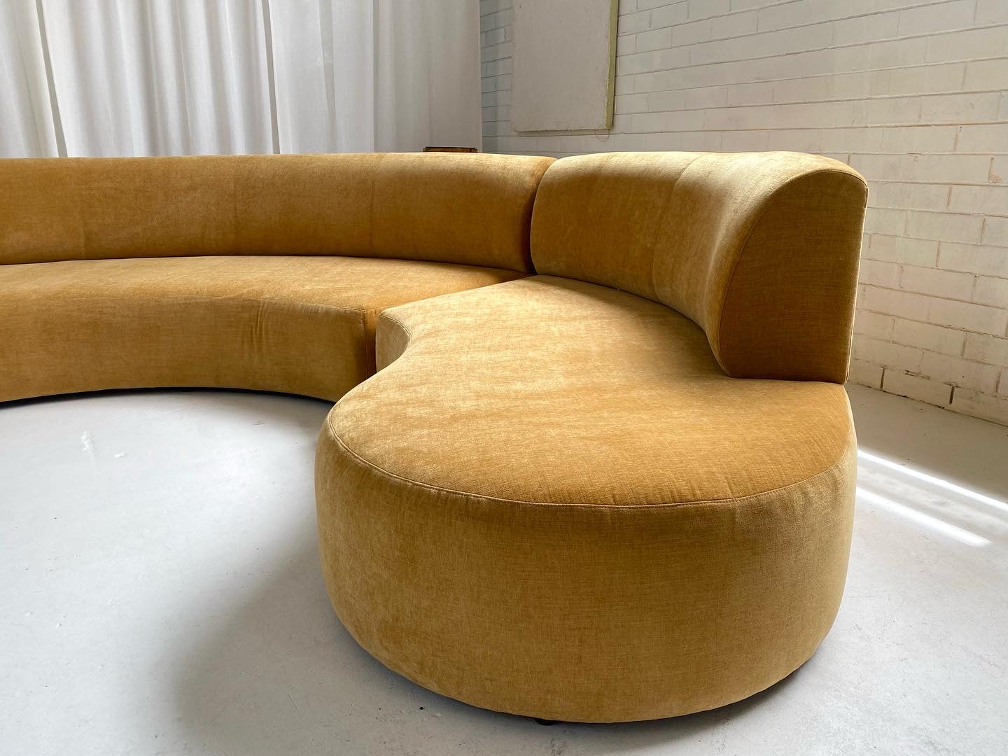 Bespoke Mustard Curvy Modular Sofa