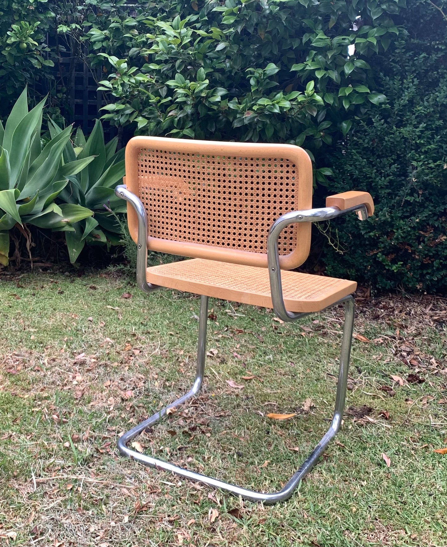 Set of 6 Marcel Breuer Cesca B32 Dining Chairs, Made in Italy