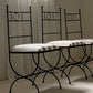 Six Refurbished Vintage French Iron Dining Chairs (Set)