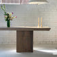 Brutalist Travertine Hall table
