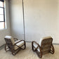 Classic Cane Pretzel Chair in Boucle - Two Available