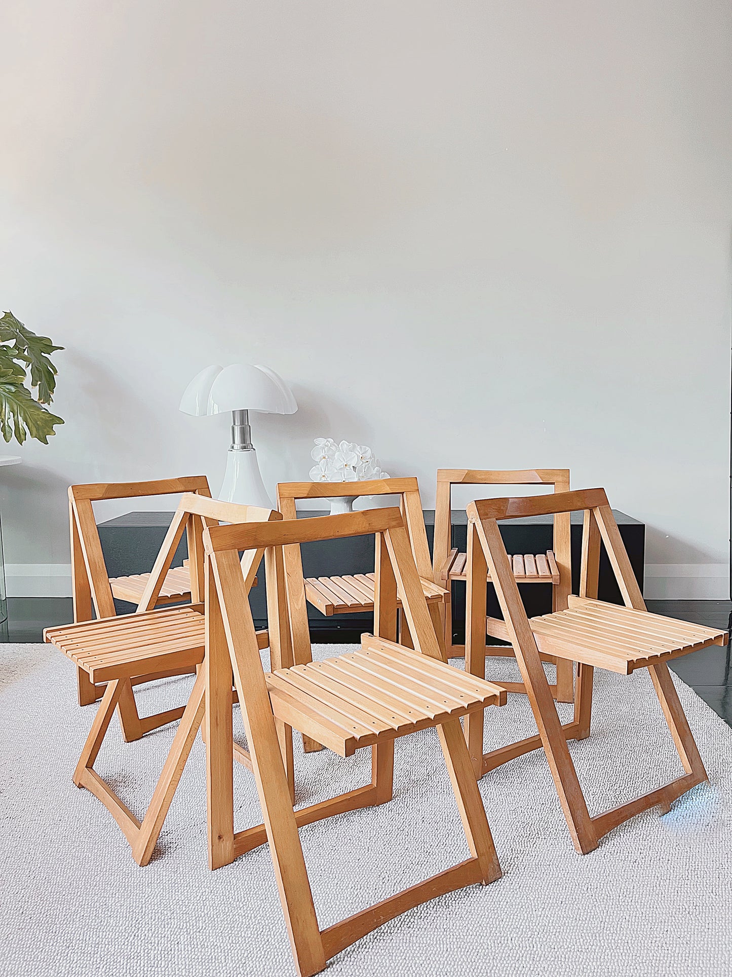 Italian Aldo Jacober “Trieste”folding chairs