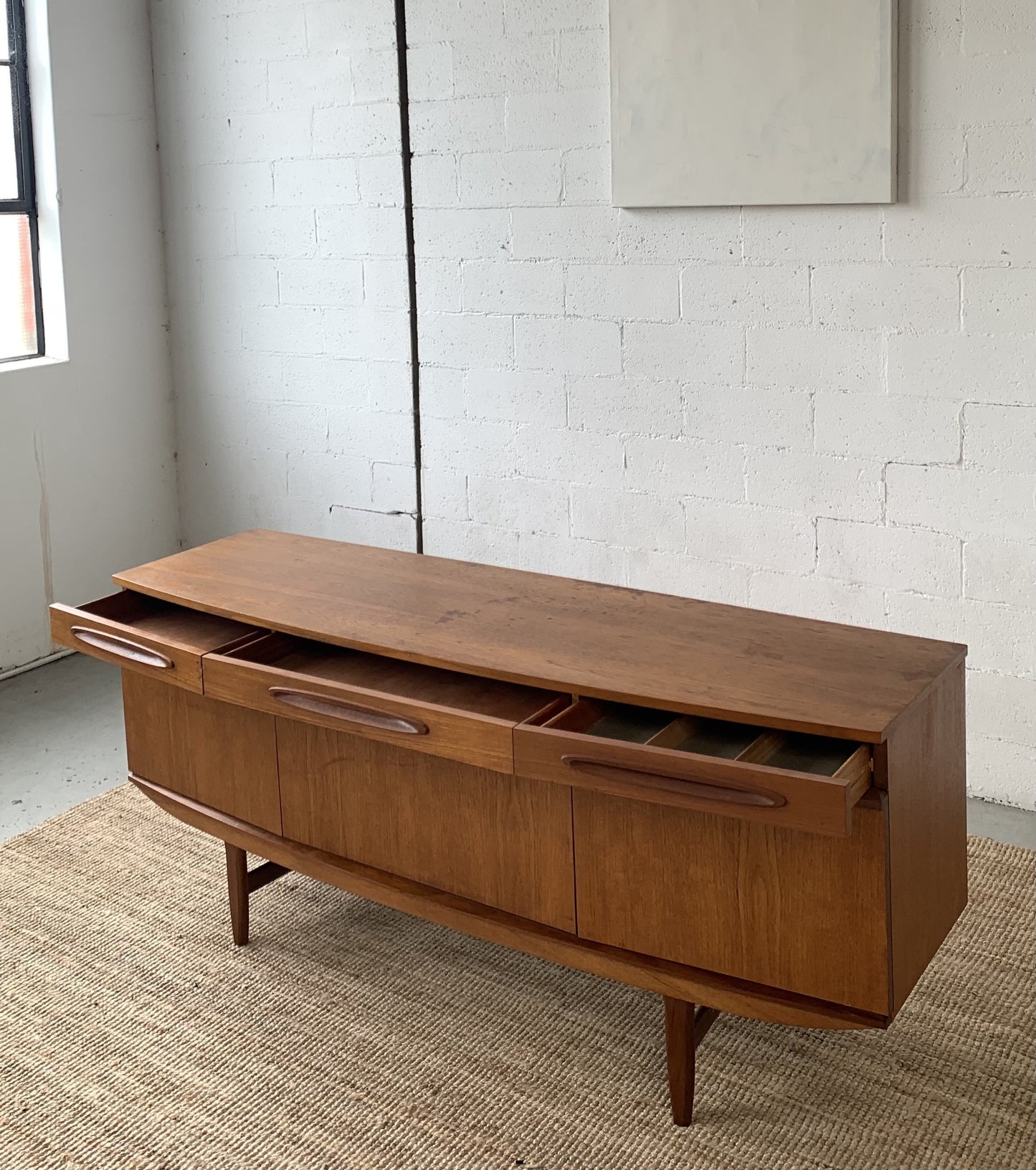 Bow Front Mid Century Sideboard