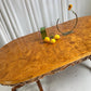 - Large Vintage Burl Carved Table