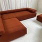 - Bespoke Rust Boucle Modular Sofa Set