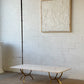 Marble Coffee Table with Brass Base