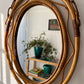 Vintage Italian Bamboo Mirror by Bonacina