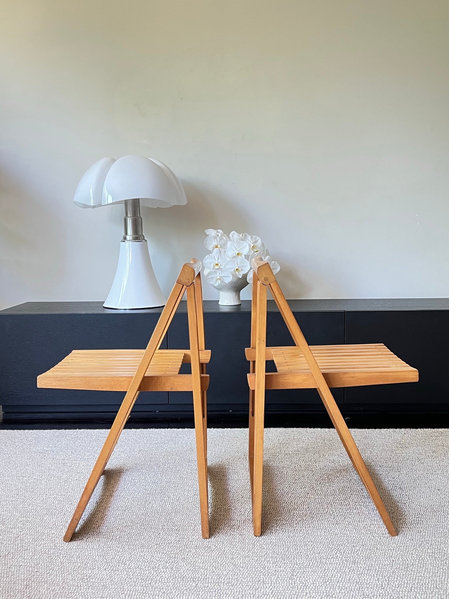 Italian Aldo Jacober “Trieste”folding chairs