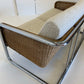 Fabulous Vintage Wicker and Chrome Cantilever Tub Lounge by Martin Visser. Circa 1970’s