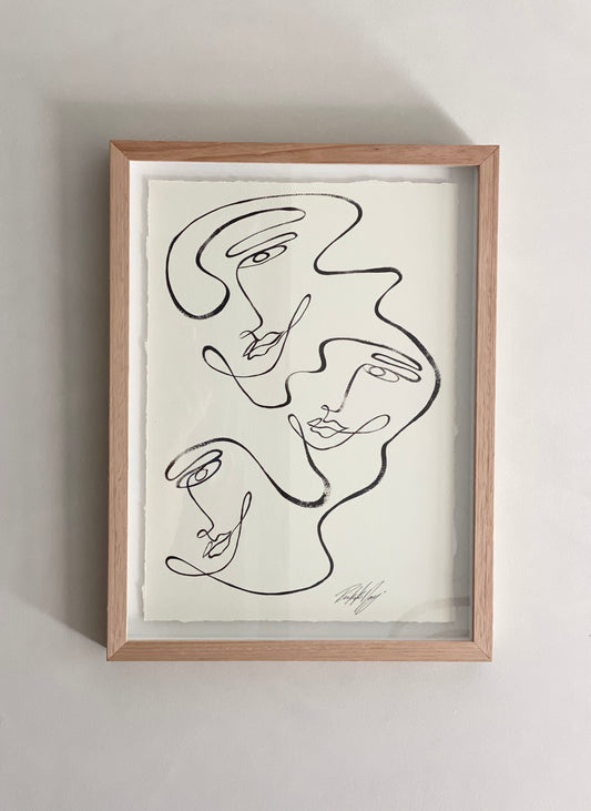 “Three of us” By Rikki Day ~ Float framed in Tasmanian Oak, limited edition