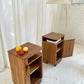 - Set of Two Vintage Wooden Bedside Tables
