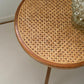 - Vintage Bentwood Rattan Side Table