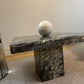- Vintage Cippolino Marble Side Table, Italy