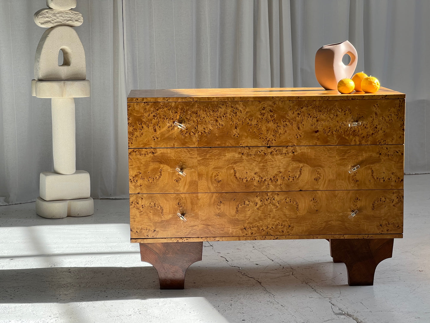 - Walnut Birds Eye Burl Drawers