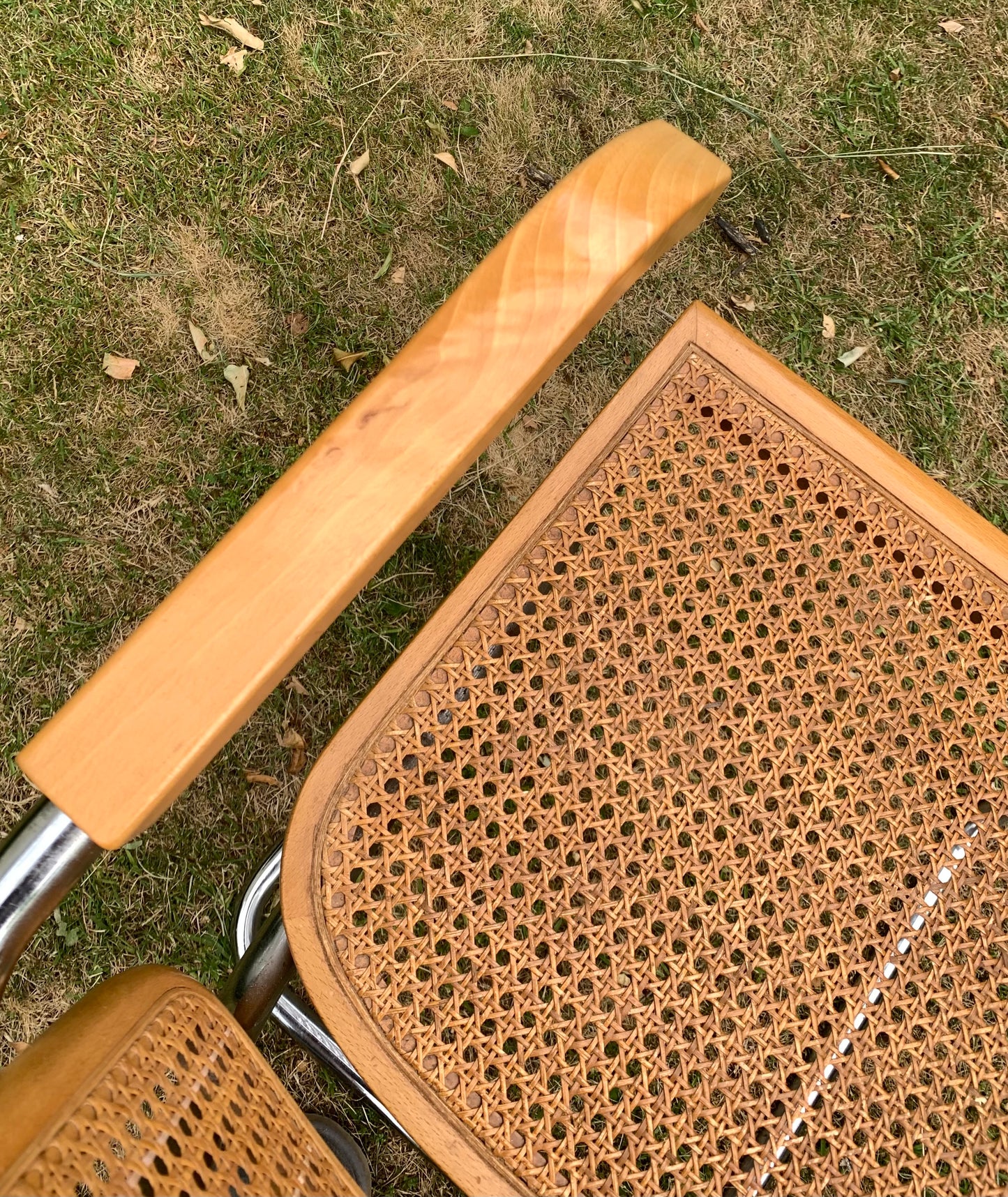 Set of 6 Marcel Breuer Cesca B32 Dining Chairs, Made in Italy