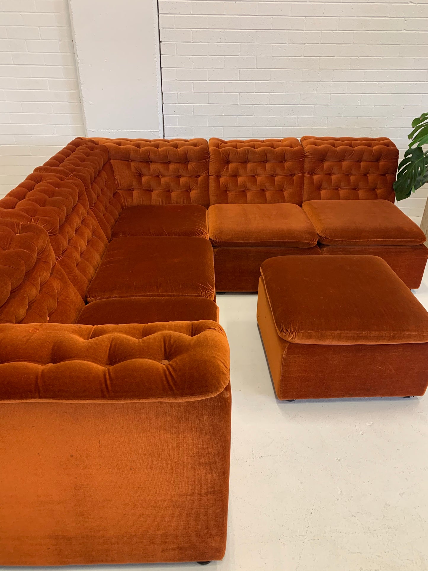 Vintage FLER Velvet Modular Sofa