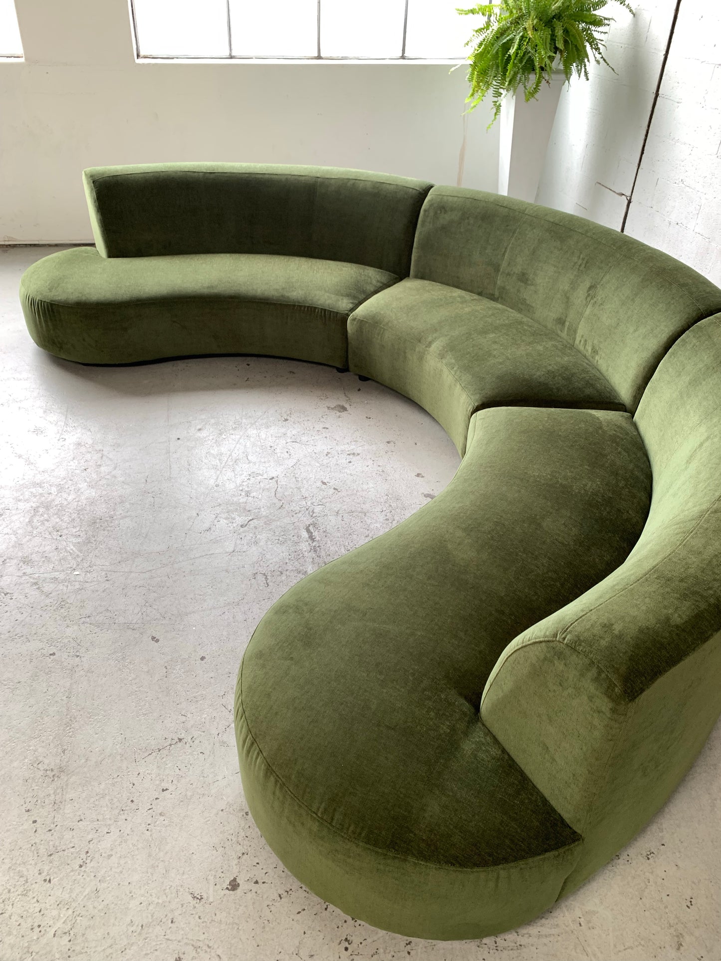 Bespoke Velvet Modular in Deep Botanical Green