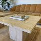 Unfilled Travertine Side Table/ Coffee Table