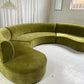 - Bespoke Olive Velvet Curved Modular Sofa