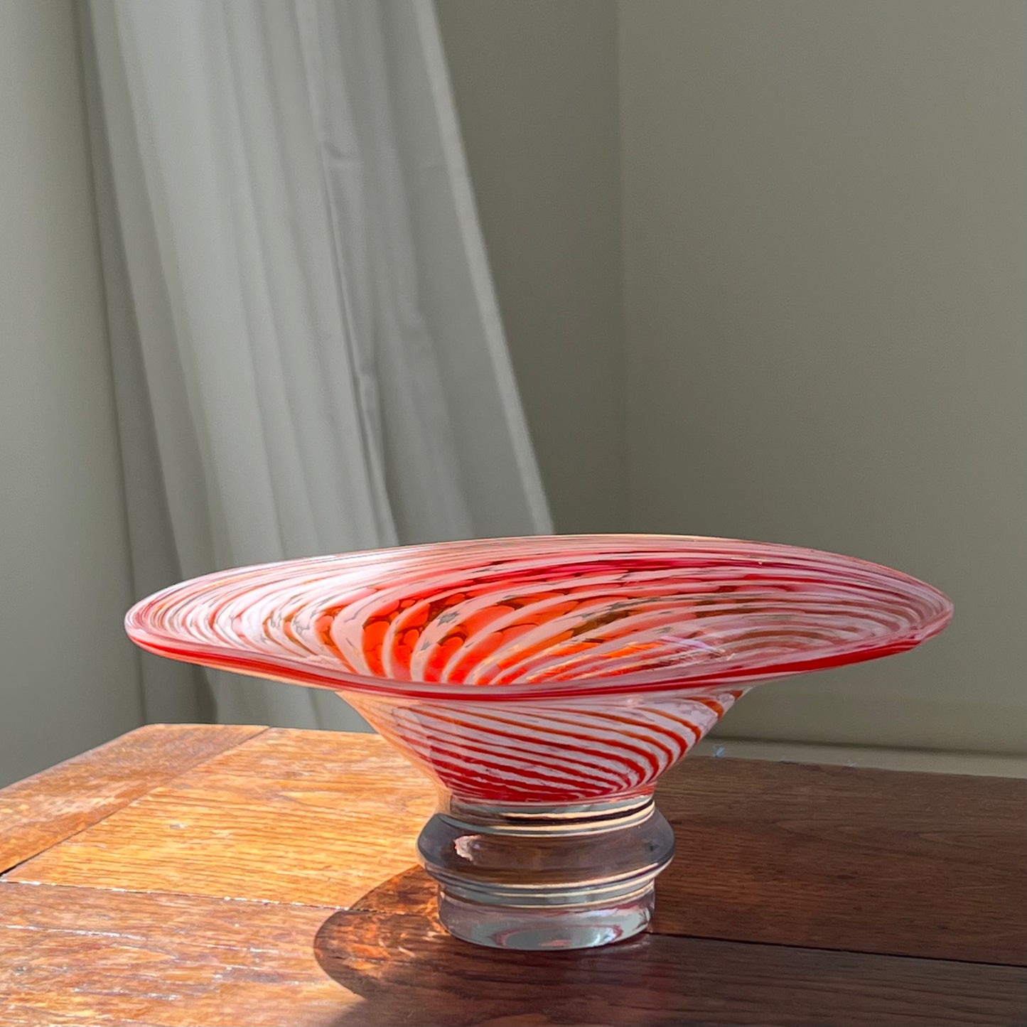 Vintage Swirly Murano Fruit Bowl, Italy