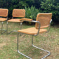 Set of 6 Marcel Breuer Cesca B32 Dining Chairs, Made in Italy